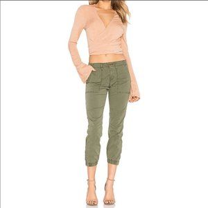 Sanctuary Green Cargo Pant with Side Zipper